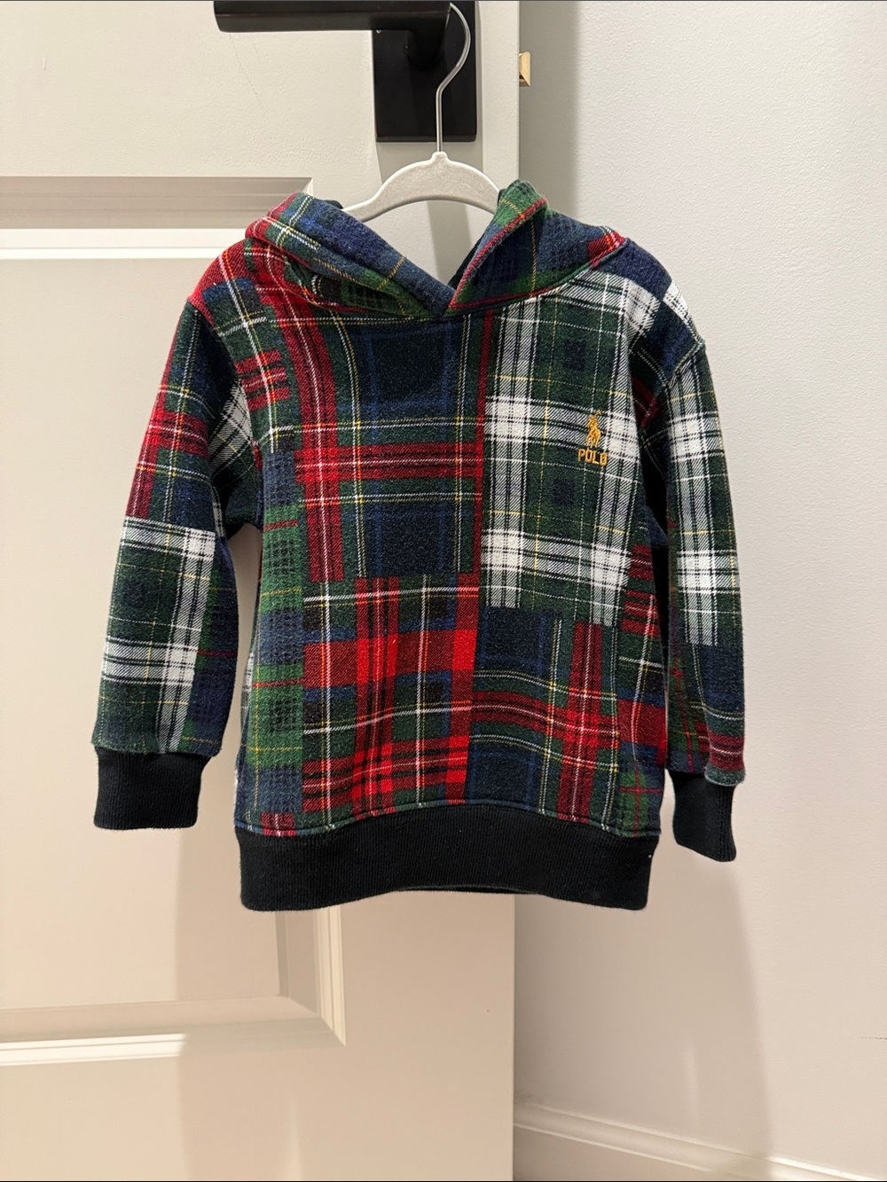 Polo by Ralph Lauren Kids Plaid Hooded Sweatshirt - Red Green Blue
